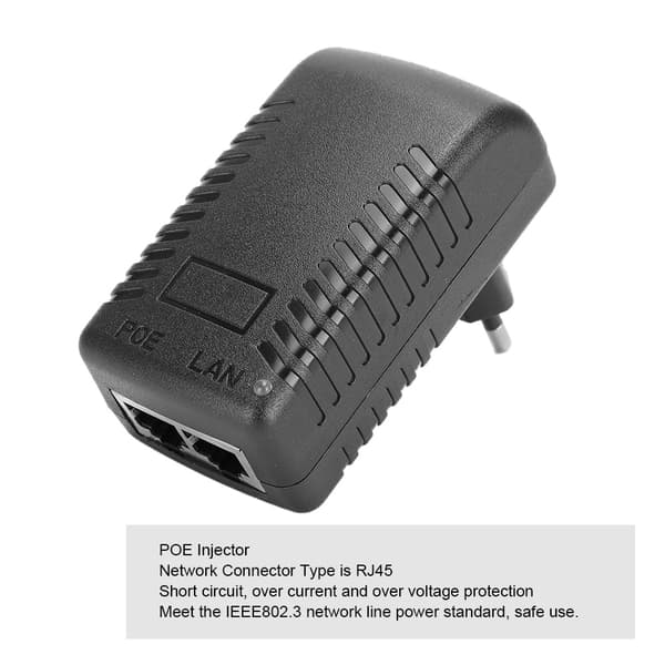 24V 1A Strømadapter til POE-injektor - EU/US Standard Valgfri