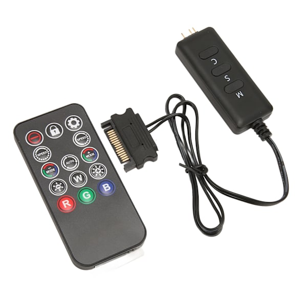 Langaton ARGB-ohjain 5V 3PIN SATA Power Säädettävä ARGB PC-tuulettimet Ohjain kaukosäädin
