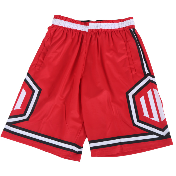 Basketballbukser for menn Hurtigtørkende sommerløping fitnesstrening pustende shorts(XXXXL)