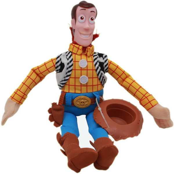 Anime Toy Story Hot Sherif Woody Buzz Lightyear Bildockor Plyschleksak Utanför Häng leksak Söt Biltillbehör Bildekoration Yellow