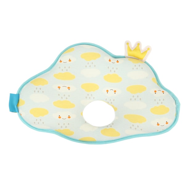 Baby Memory Foam Pude Skyformet Rygsøjlebeskyttelse Bomuld Baby Sovepude til Nyfødt Blå Sky 12,6 X 11,8 X 1,2in