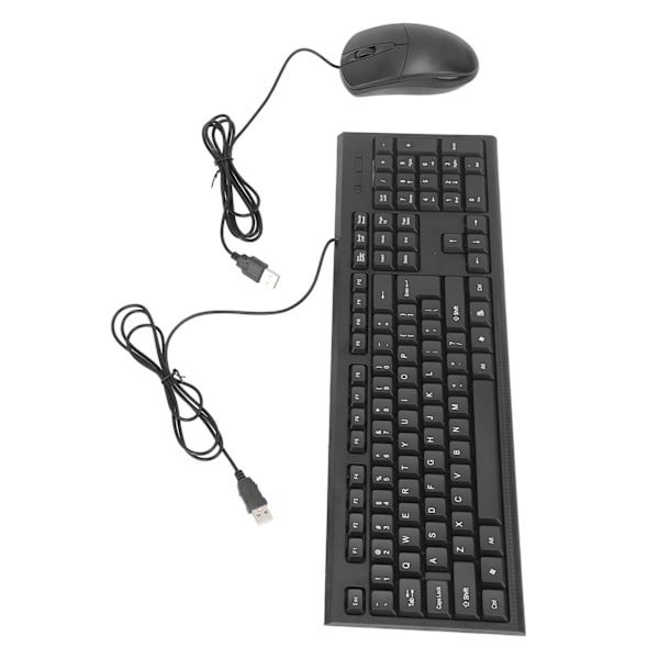 Tangentbord och mus kombination svart vattentät 104 nycklar Anti-slip USB trådanslutning Set för spelkontor