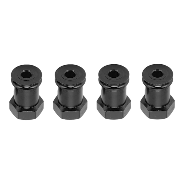 4 stk. 12 mm RC Aluminium Hjul Hex Hub 15 mm Offset Forlænger Hex Drev Adapter Kobling til TRAXXAS MINI E REVO 1/16 RC Bil Sort