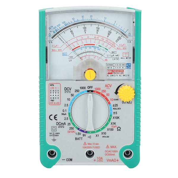 Pekepenn Multimeter Voltmeter Ammeter Spenning Strøm Kapasitans Tester Meter for Skole Hjem