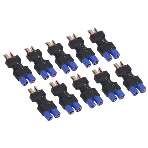 10 stk RC LiPo Batterikontakt Adapter Universal EC3 Hunn til T Plugg Hane Kontakt for RC Bil Fly Båt