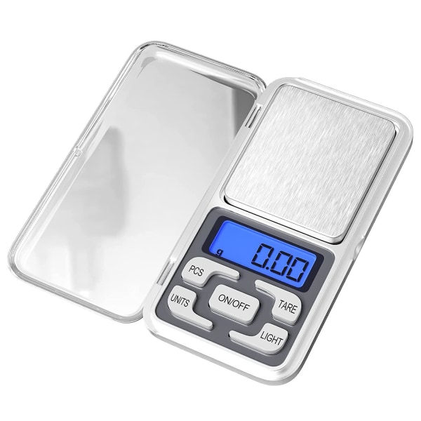 Digital mini-madsmykkemedicinvægt 0,01g-100g - Præcisionsvejning med LED-display og tarafunktion