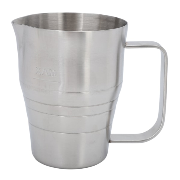 Milk Frothing Cup 700ml Household Silver Stainless Steel Thickened Milk Frother Cup Milk Coffee Appliance