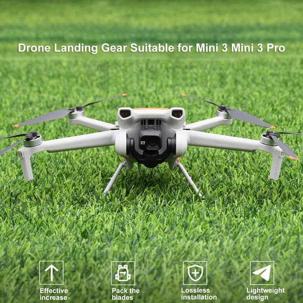 Drone Landingsstel Ben Foldbart Højde Forlænget Til Mini 3 Pro Drone Orange