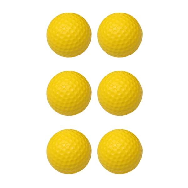 42,6 mm golfball PU myk monolag golftreningsball for innendørs trening, tilbehør Gul 12 STK