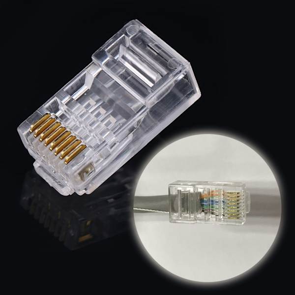 100 kpl/LOT Cat6 Cat6a verkko-internet-liitin 8P8C RJ45 modulaariset pistokekaapelipäät