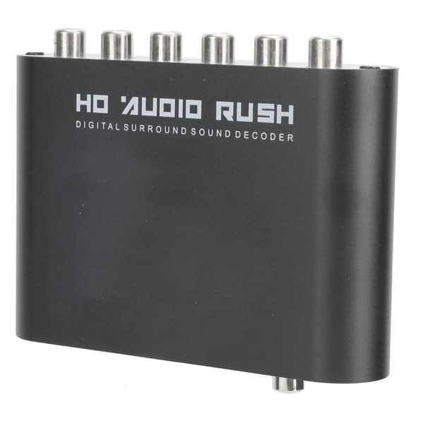 5.1CH DTS Dolby Converter AC3 Audio Decoder Digital Optisk Coax til Analog Lyd til Hjemmekoncertsal Biograf (HostUSB+Optisk Fiber)