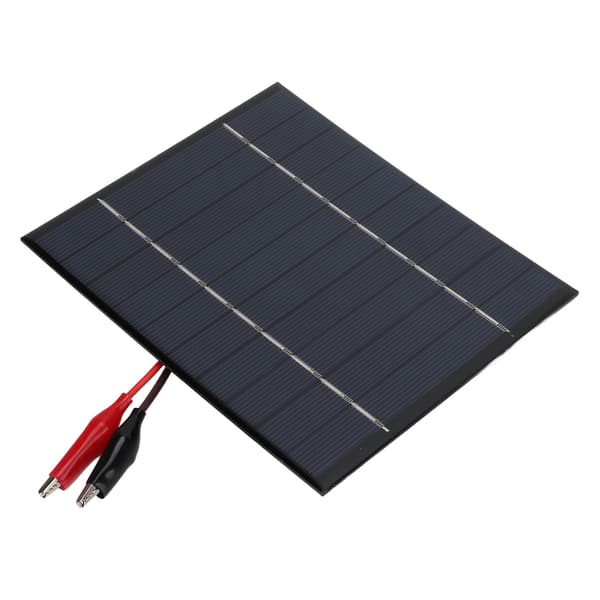 2.5W 5V Mini Solcellepanel Poly Mini Solcellepanel Modul DIY Solcelle Epoksy Panel + Tigerklemme