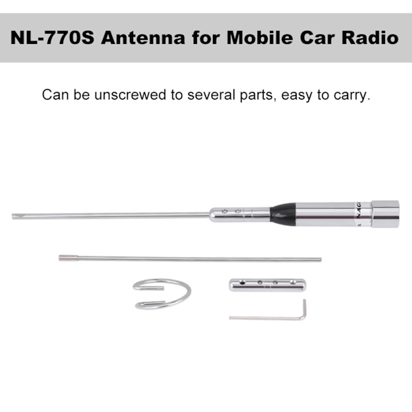 45CM UV Dual Band NL-770S antenne med UHF type stik til bilmobilradio