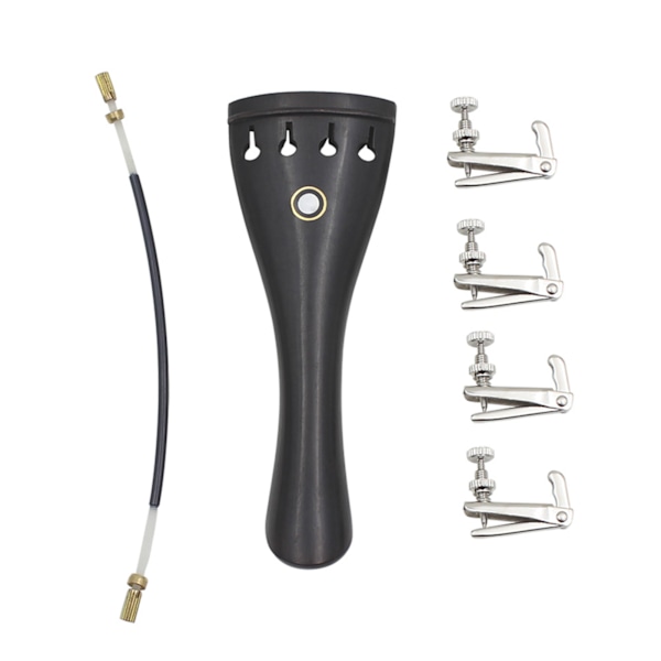 3 in 1 Ebony Tailpiece ja köysihienovirittimet -setti 4/3 4/4 viulun varaosalle