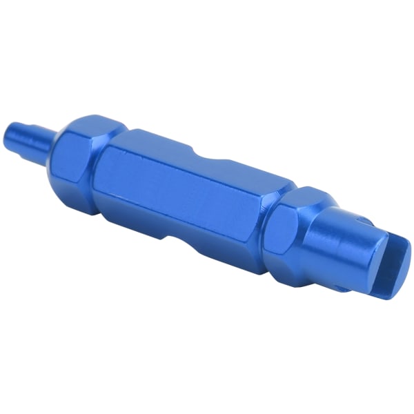 Flerfunktionsverktyg för borttagning av kärna för cykelventiler American Style French Gas Munstycksnyckel (blå)