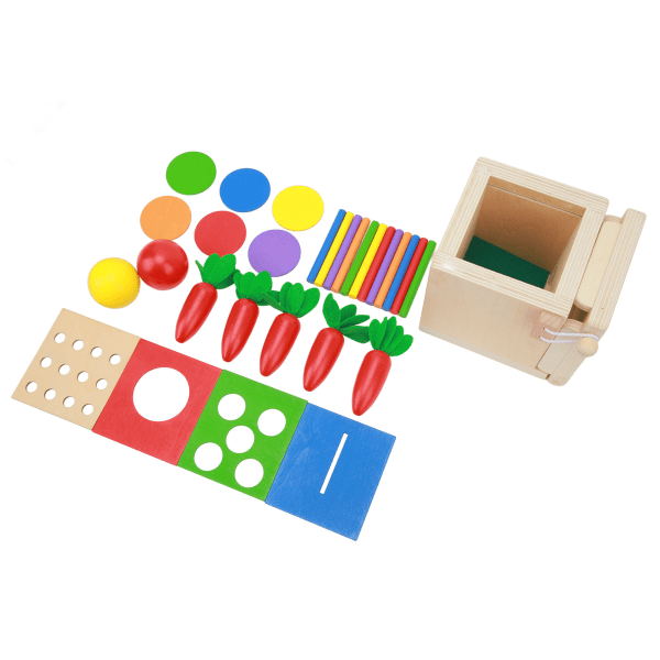 4 i 1 møntæske Stick Gulerodshøstspil Interessant bolde Matchstick Color Drop Game Toy
