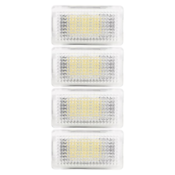 4 stk LED-lys for interiør, bagasjerom, frunk, dør, fotbrønn, erstatning for Tesla Model 3 Y S X Hvit