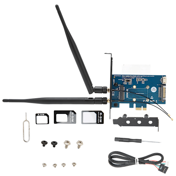 Mini PCIE Adapter Multi Systemkompatibilitet 4Pin Strömgränssnitt Liten Volym PCIE Adapter