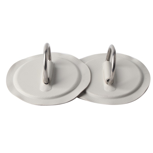 2 stk oppustelig bådkajak DRing Pad Patch PVC marine rustfrit stål fast spænde (grå)