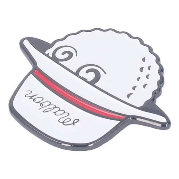 Golfbollsmarkör hattklämmor Löstagbar magnetisk anti rost markör hattklämma för kvinnor Män Vuxna Vit