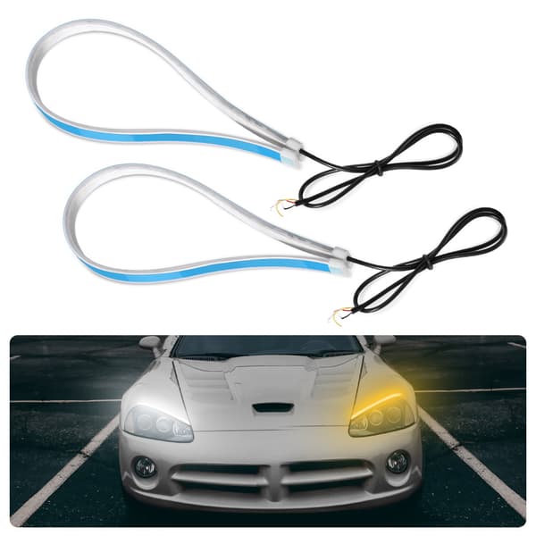 60 cm Ultra Tynd Bil Blød Rør LED Strip Dagkørelys Blinklys