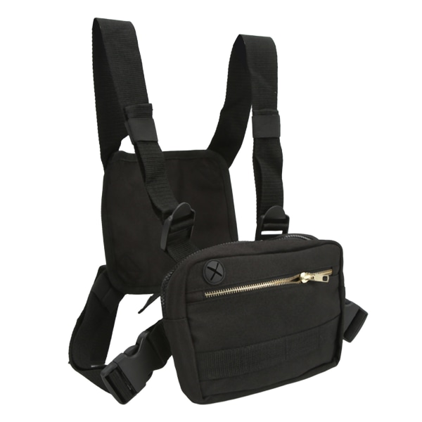 Bryst Front Bag Vest Pack Pouch Radio Bryst Rig Regnbestandig type for sport utendørs løping