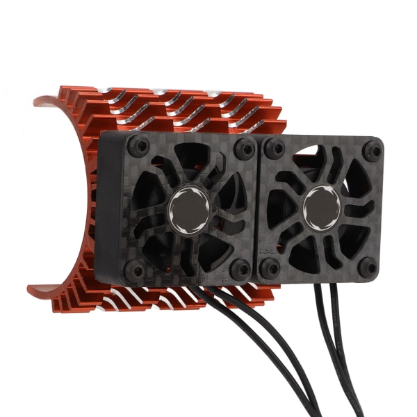 40‑42 mm børsteløs motorkøleventilator Dobbeltmotor køleplade radiator til 1/8 fjernbetjening CarOrange