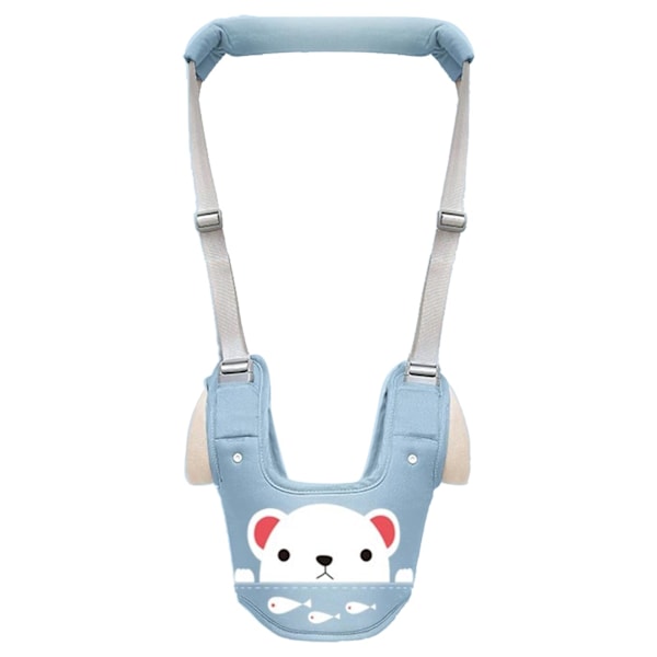 Toddler Walking Harness Mjuk Andningsbar Bomull Säker Spänne Väst Stil Toddler Walker för Hem Trädgård Utomhus Stjärna Blå