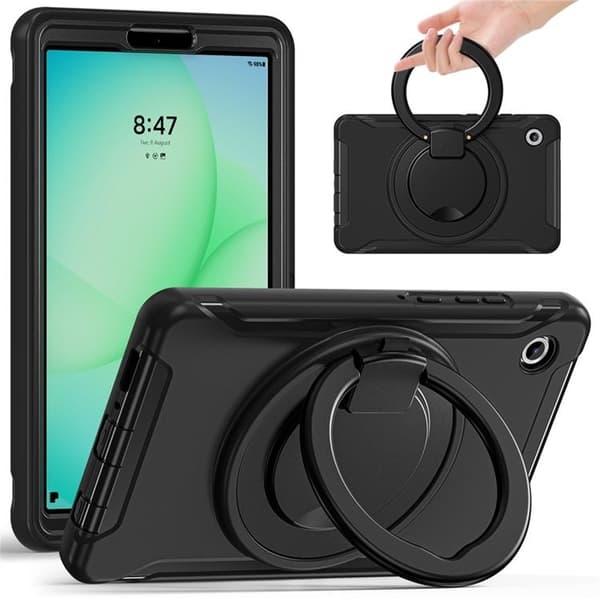 Mobildeksel til Galaxy Tab A11 Roterende Stativ - Svart Svart 291