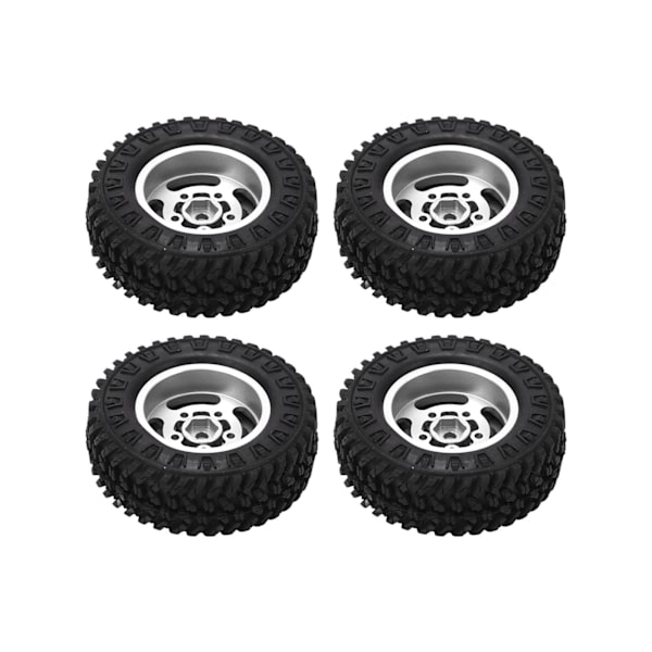 4 stk. 7 mm metalfælg gummiring til AXIAL SCX24 1/24 RC bil opgraderingstilbehør sølv
