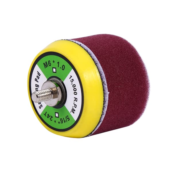 16 stk 2\" sopp flat polering Buff Pad sett for luftslip bil poler tråd M6X1