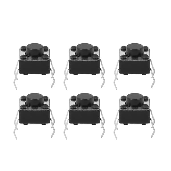100 st Momentan taktil tryckknappsbrytare Mini Micro Tact Switch Tillbehör 6 x 5 mm