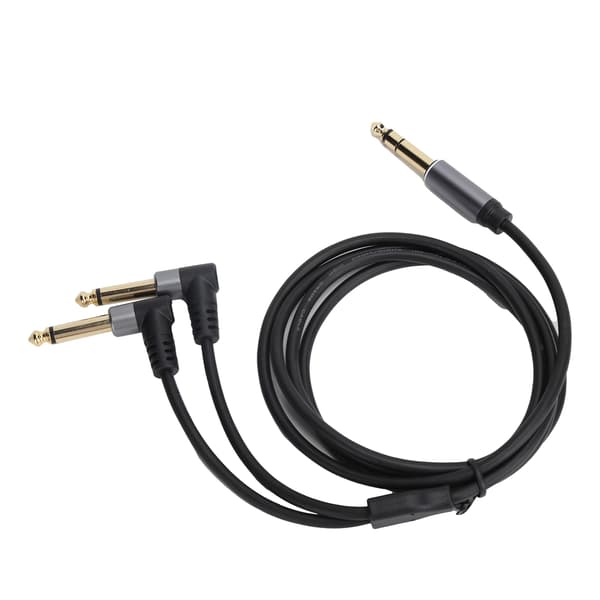 1,5 m 4,9 ft 6,35 mm Stereo til Mono Adapterkabel Han til Han Audio Splitter