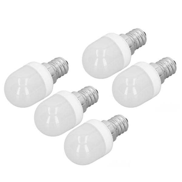 5 st Taklampor 1,5W Hög Temperatur Resistent Vit 75 Ljusflöde E12 Sockel LED-lampor för Kontor Sovrum Korridor Vitt Ljus