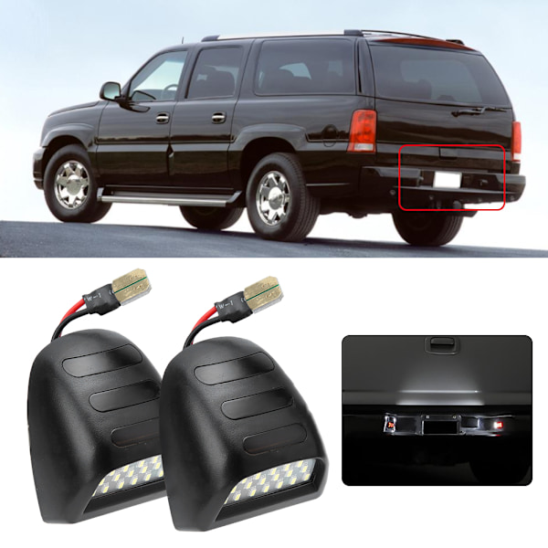 2 stk LED Nummerpladelys Passer til Chevy Silverado 1500 1999-2013DC12V