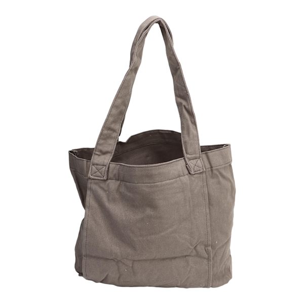 Yogamatta Bärväska Bärbar förvaring Canvas Carryall Axelväska 2 lager med dragkedja Grå