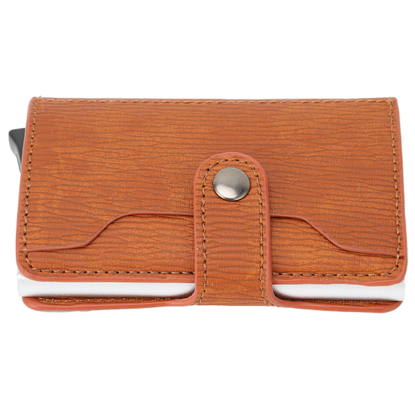 Bark Texture Business Name Card Holder Antimagnetisk Tegnebog Kreditkort Etui HolderBrun x‑63#