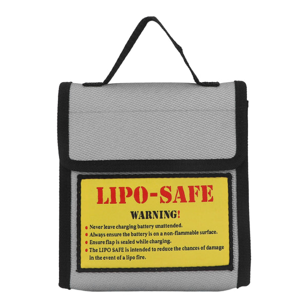 Lipo Batterisikkerhedstaske Grå Brandsikker Eksplosionssikker Batteribeskyttelsessæk til hjemmet