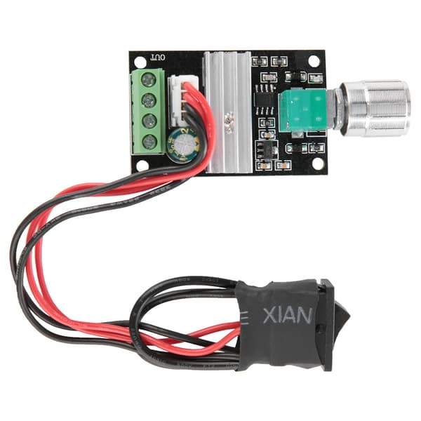 PWM DC Motorhastighetskontroller - 1 stk (6-28V, 3A, med bryterfunksjon)