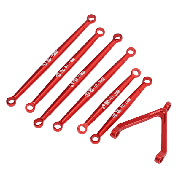 Metallinen Linkage Pull Rod Tie Rod -sarja AXIAL SCX24 1/24 kauko-ohjattavan auton kuoren osille Punainen