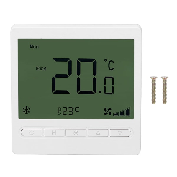 Smart fläktkonvektor termostat ABS LCD-skärm anti-interferens intelligent termostat för hem 220V