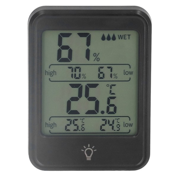 Digital termometer hygrometer professionell elektronisk fuktighetstemperaturmätare med LCD-display för inomhus utomhus