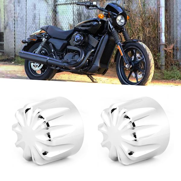 2 stk. 29 mm/1,14 tommer Elektroplettert Motorsykkel Forakselmutterdeksel Passer for Touring
