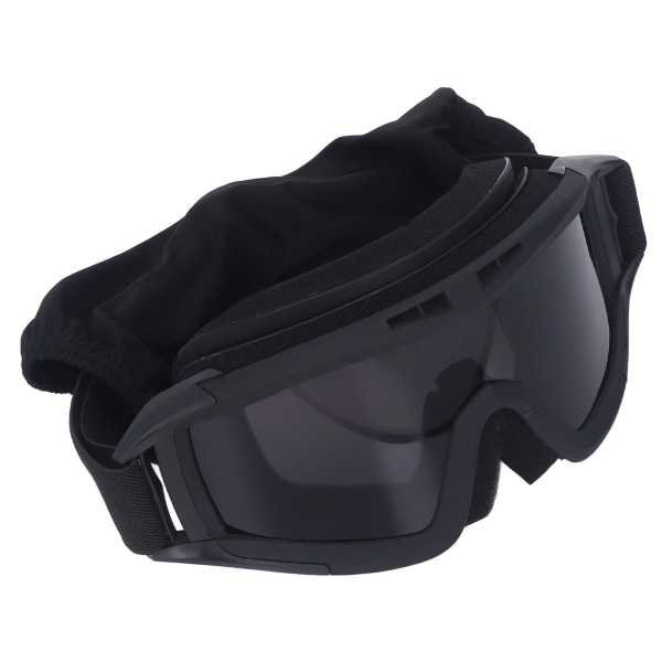 Vindtette vernebriller Eksplosjonssikre og støtsikre vernebriller med HD-linse for motorsykkelski Svart