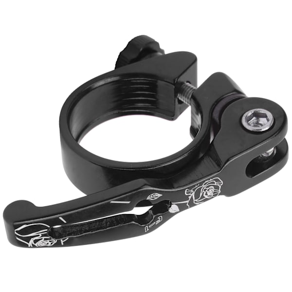 31,8 mm cykelsædeklemme aluminiumslegering Quick Release Mountain Road cykel sadelpind klemme Sort