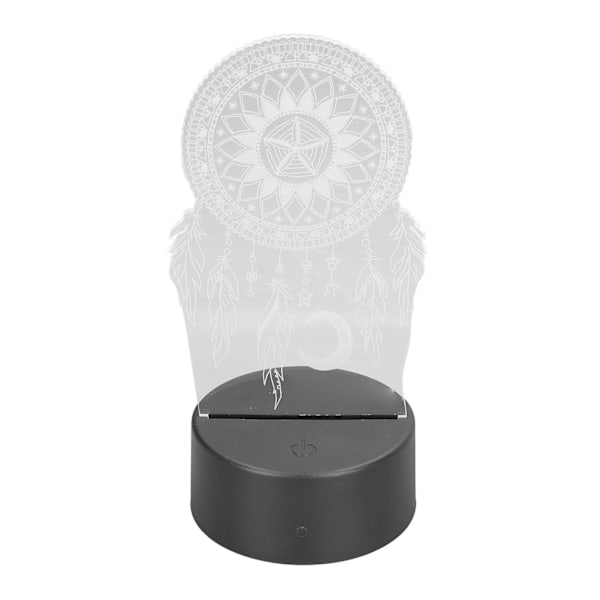 3D Drömfångare Nattlampa Akryl Färgglad Touch Hem Ornament Hantverk Dekorlampa för Barn