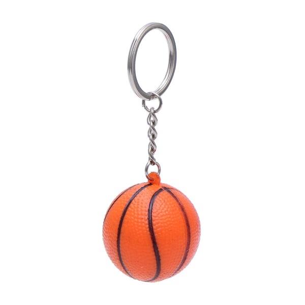 4 cm Stimuleret Basketball Nøglering Sports Nøglering Souvenir Bil Hængende Dekoration Julegave (orange Glat Overflade)