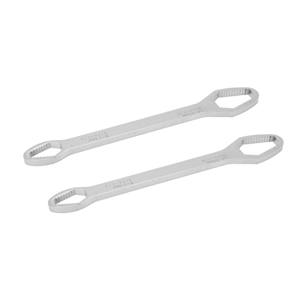 2PCS Universal Multifunktionell Skiftnyckel Dubbeländad Självspännande 260mm Legering Stål Justerbar Skiftnyckel för Underhåll Polerad Galvanisering