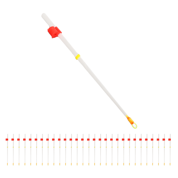 30 kpl pilkkivavan kärki, valkoinen muovinen vavan jatkettava kärki talvikalastukseen 130 mm/5,1 tuumaa