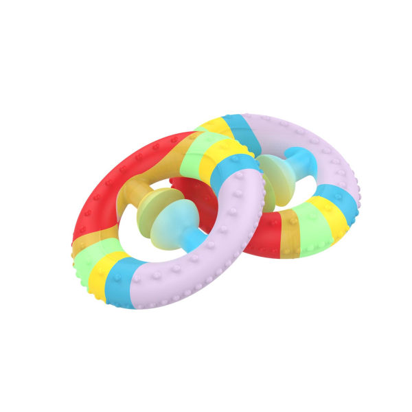 Sugkopp Squeeze Toy Dekompression Bullerframkallande Silikon Handgrepp Squeeze Sensory Toy Röd Lila Färgrik One Size